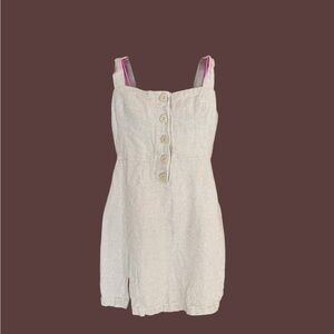 Elegant Beige Button-Down Dress